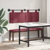 vidaXL T&ecirc;te de lit suspendue Uni Bordeaux 150 x 55 x 5 cm tissu