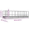 vidaXL Voli&egrave;re avec extension argent&eacute; 832x207x212 cm acier
