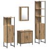 vidaXL Ensemble de mobilier de salle de bain avec &eacute;tag&egrave;re 4 pcs Marron