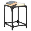 vidaXL Tables basses avec dessus en verre noir 2 pcs 30x30x40 cm acier