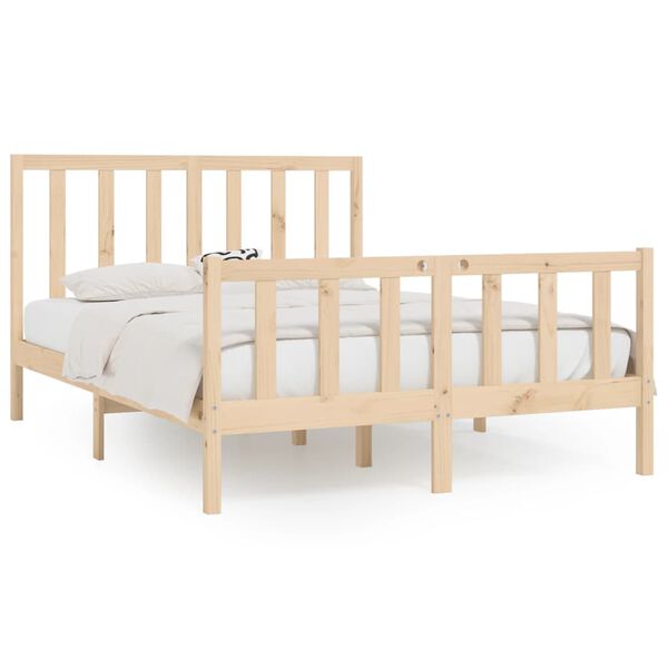 vidaXL Cadre de lit sans matelas 150x200 cm bois massif