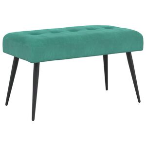 vidaXL Banc avec capitonnage bouton Turquoise 80 x 40 x 46 cm Velours