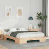 vidaXL Cadre de lit sur&eacute;lev&eacute; Marron 120 x 190 cm Bois massif en pin