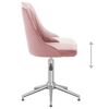 vidaXL Chaises pivotantes &agrave; manger lot de 2 rose velours