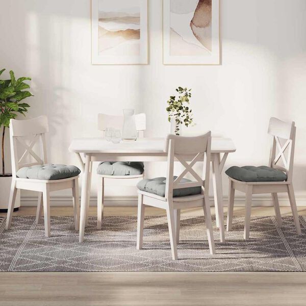 vidaXL Coussins de si&egrave;ge 4 pcs Gris clair 40 x 40 cm