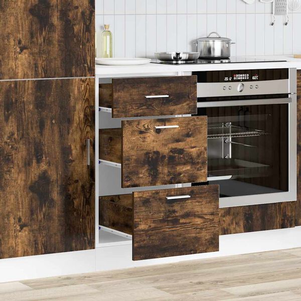 vidaXL Meuble bas "Lyon" Ch&ecirc;ne fum&eacute; 40 x 46 x 81,5 cm Bois d'ing&eacute;nierie
