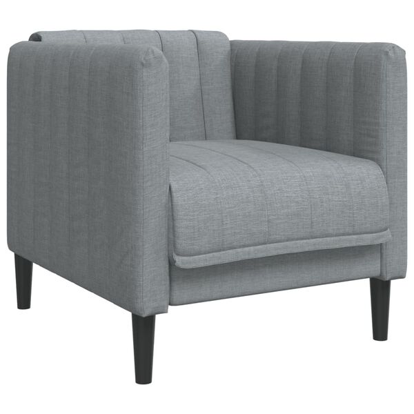 vidaXL Fauteuil gris fonc&eacute; tissu