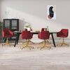 vidaXL Chaises pivotantes &agrave; manger lot de 6 Rouge bordeaux Velours
