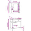 vidaXL Ensemble de meubles salle de bain 2 pcs noir bois d'ing&eacute;nierie