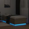 vidaXL Cadre de lit avec LED sans matelas ch&ecirc;ne sonoma 100x200 cm
