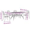 vidaXL Ensemble &agrave; manger de jardin 5 pcs vert aluminium coul&eacute;