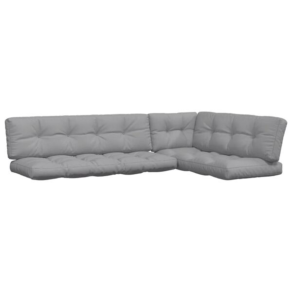 vidaXL Coussins de palette lot de 5 gris tissu
