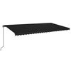 vidaXL Auvent manuel r&eacute;tractable avec LED 600x350 cm Anthracite