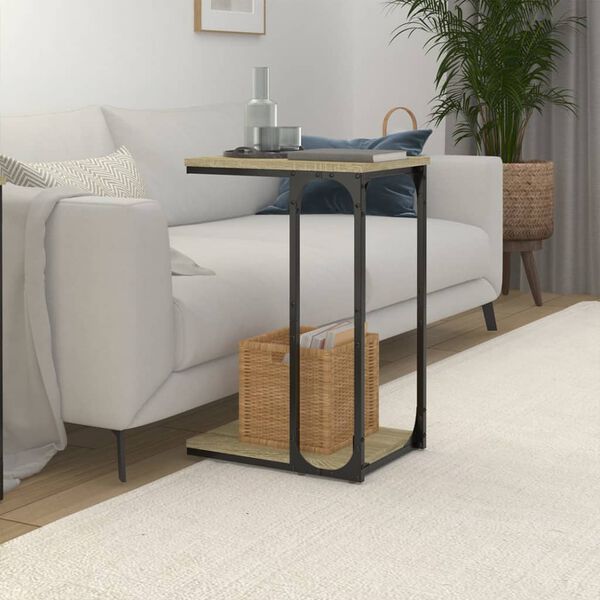 vidaXL Table d'appoint Ch&ecirc;ne sonoma 40x30x60 cm Bois d'ing&eacute;nierie