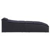 vidaXL Transat avec coussin R&eacute;sine tress&eacute;e Noir