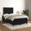vidaXL Sommier &agrave; lattes de lit avec matelas noir 120x190 cm velours