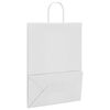 vidaXL Sacs en papier 50 pcs avec poign&eacute;es blanc 32x17x44 cm