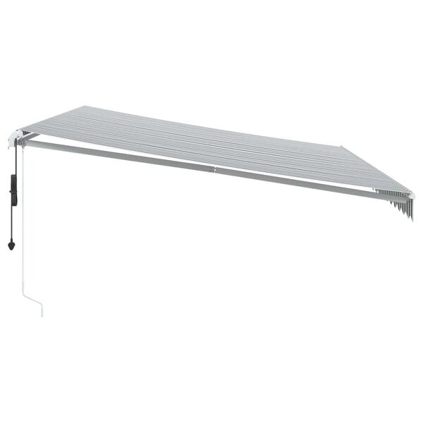 vidaXL Auvent r&eacute;tractable automatique anthracite et blanc 500x350 cm
