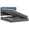 vidaXL Lit de rangement LED avec matelas Gris fonc&eacute; 140 x 200 cm