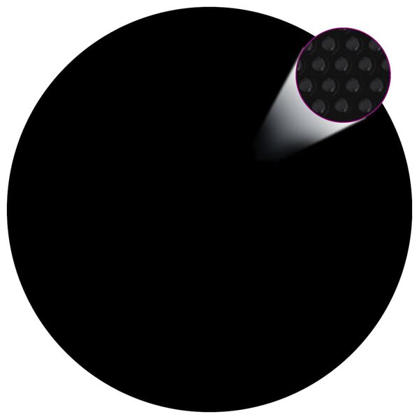 vidaXL Film solaire de piscine flottant PE 300 cm Noir et bleu