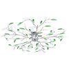 vidaXL Plafonnier &agrave; bras en cristal acrylique 5 ampoules E14 Vert