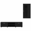 vidaXL Ensemble meuble TV avec tiroir FLORIN Noir Bois d'ing&eacute;nierie