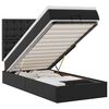 VidaXL Cadre de lit ottoman avec matelas noir 90x200 cm similicuir