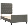 vidaXL Cadre de lit sans matelas gris fonc&eacute; 80x200 cm velours
