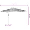 vidaXL Parasol de jardin avec m&acirc;t en acier vert 269x269x235 cm