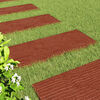 vidaXL Pierre de marchage 6 pcs Rouge 60,5 x 25 x 2 cm Caoutchouc