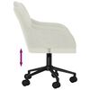 vidaXL Chaises pivotantes &agrave; manger lot de 2 Cr&egrave;me Velours