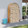 vidaXL Porte-b&ucirc;ches aspect bois 120x45x210 cm acier galvanis&eacute;