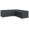 vidaXL Housse pour meubles Noir 255 x 255 x 80 cm Tissu Oxford 600D