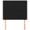 vidaXL T&ecirc;te de lit Noir 100x5x118/128 cm Tissu