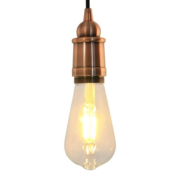 vidaXL Douilles de lampe 2 pcs bronze rouge E27