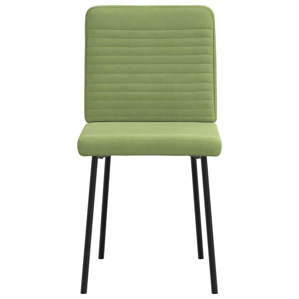 vidaXL Chaises &agrave; manger lot de 2 Vert clair Velours