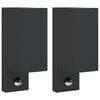vidaXL Appliques murales d'ext&eacute;rieur avec capteurs 2 pcs noir