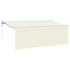 vidaXL Auvent R&eacute;tractable Cr&egrave;me 350 x 200 cm Polyester et Aluminium