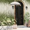 vidaXL Parasol balinais avec base Cr&egrave;me 95 x 95 x 260 cm