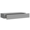 vidaXL Étagères à tiroirs murales 2 pcs gris 60x23,5x10 cm MDF