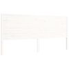 vidaXL Cadre de lit sans matelas blanc 200x200 cm bois massif