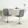 vidaXL Chaises pivotantes &agrave; manger lot de 2 Gris clair Tissu