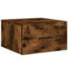 vidaXL Tables de chevet murales 2 pcs ch&ecirc;ne fum&eacute; 35x35x20 cm