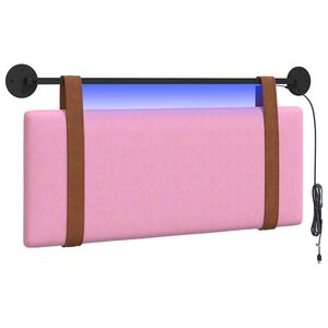 vidaXL T&ecirc;te de lit suspendue Avec lumi&egrave;re LED Rose PU antique