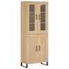 vidaXL Buffet haut Ch&ecirc;ne sonoma 69,5x34x180 cm Bois d'ing&eacute;nierie