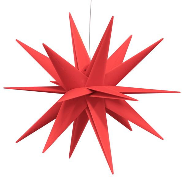 vidaXL &Eacute;toile de Moravie avec LED pliable rouge 43 cm