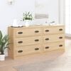vidaXL Buffets 2 pcs ch&ecirc;ne sonoma bois d'ing&eacute;nierie