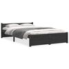 vidaXL Cadre de lit sans matelas noir bois massif 120x200 cm