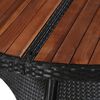 vidaXL Ensemble &agrave; manger d'ext&eacute;rieur 7 pcs R&eacute;sine tress&eacute;e et acacia