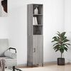vidaXL Buffet haut Sonoma gris 34,5x34x180 cm Bois d'ing&eacute;nierie